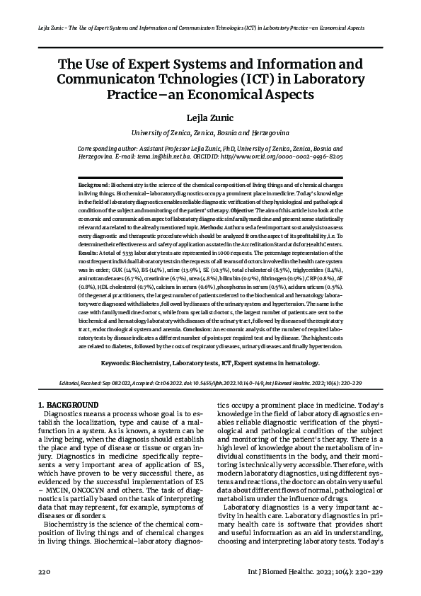 (PDF) The Use of Expert Systems and Information and Communicaton ...