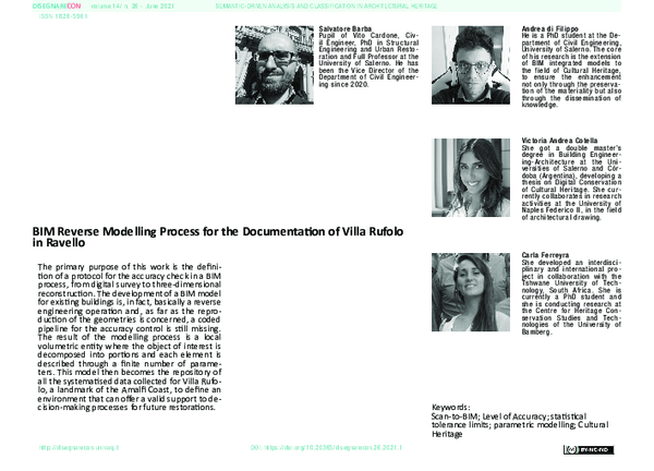 (PDF) BIM Reverse Modelling Process for the Documentation of Villa ...