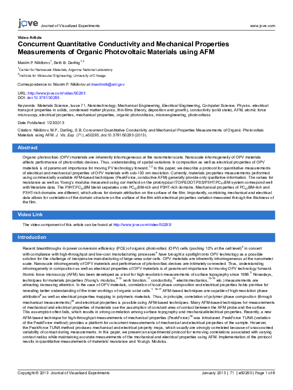 (PDF) Concurrent quantitative conductivity and mechanical properties ...
