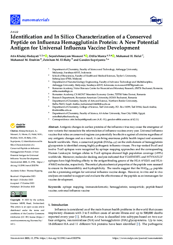 (PDF) Identification and In Silico Characterization of a Conserved ...