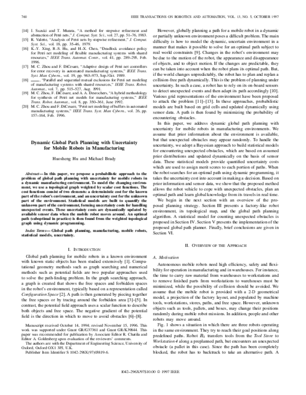 (PDF) Dynamic global path planning with uncertainty for mobile robots ...