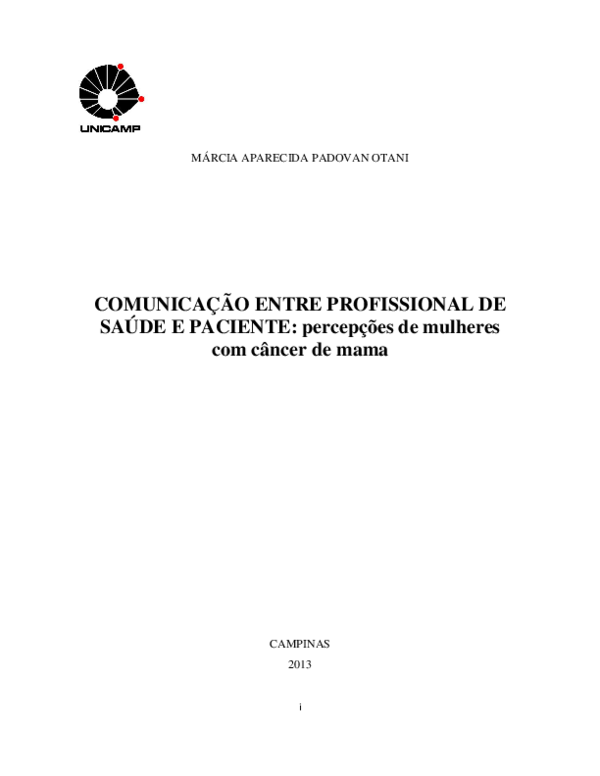 (PDF) Comunicação entre profissional de saúde e paciente