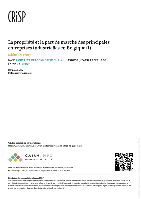 (PDF) La propriété et la part de marché des principales entreprises ...