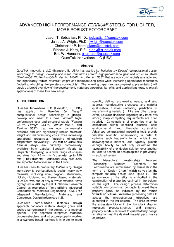 (PDF) Advanced high-performance FERRIUM steels for lighter more robust ...