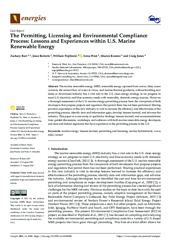 (PDF) The Permitting, Licensing and Environmental Compliance Process ...
