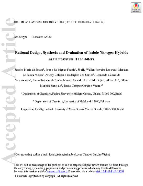 (PDF) Rational Design, Synthesis and Evaluation of Indole Nitrogen ...