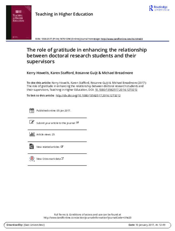 (PDF) The role of gratitude in enhancing the relationship between ...