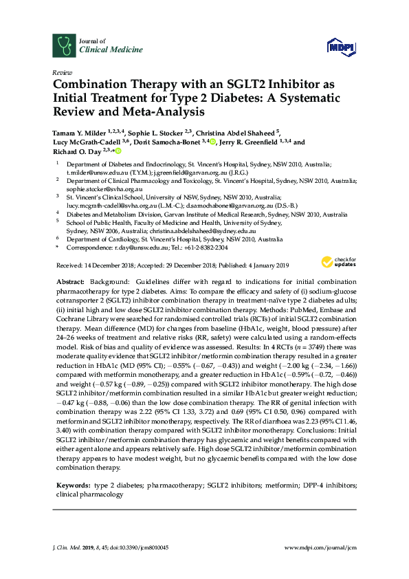 (PDF) Combination Therapy with an SGLT2 Inhibitor as Initial Treatment ...
