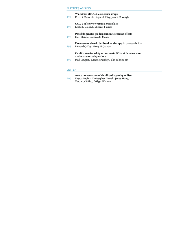 (PDF) Paracetamol should be first‐line therapy in osteoarthritis ...