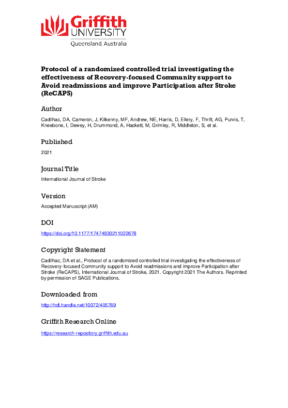 (PDF) Protocol of a randomized controlled trial investigating the ...