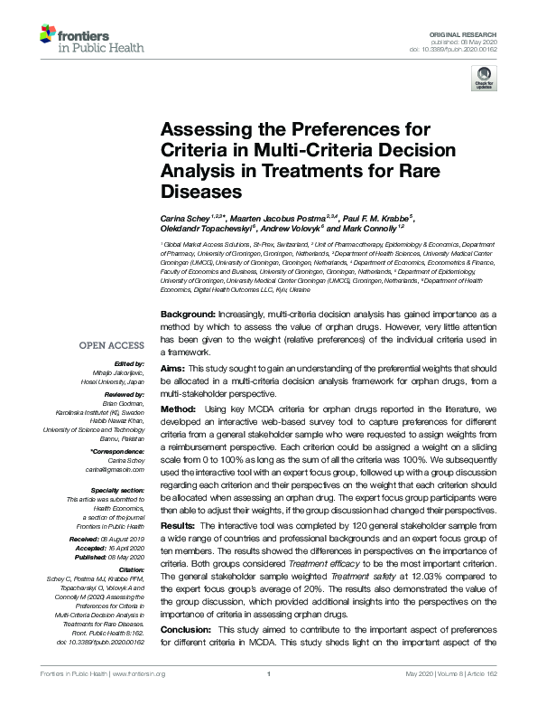 (PDF) Assessing the Preferences for Criteria in Multi-Criteria Decision ...