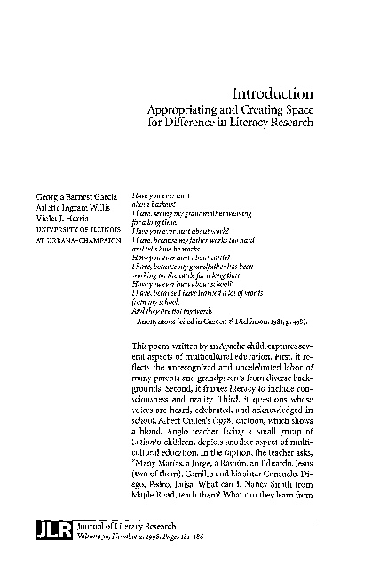 (PDF) Introduction: Appropriating and Creating Space for Difference in ...