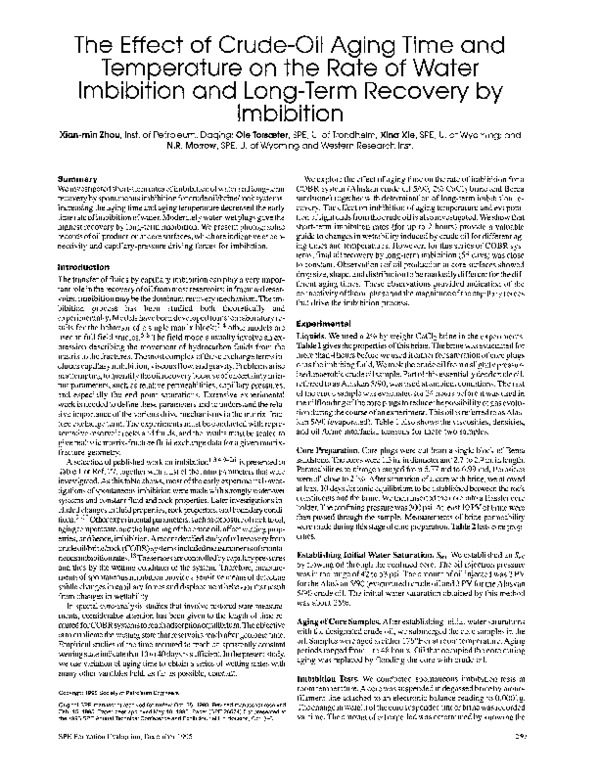 (PDF) The Effect of Crude-Oil Aging Time and Temperature on the Rate of ...