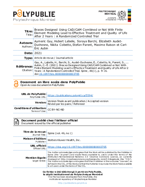 (PDF) Braces Designed Using CAD/CAM Combined or Not With Finite Element ...