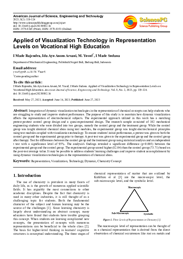 (PDF) Applied of Visualization Technology in Representation Levels on ...