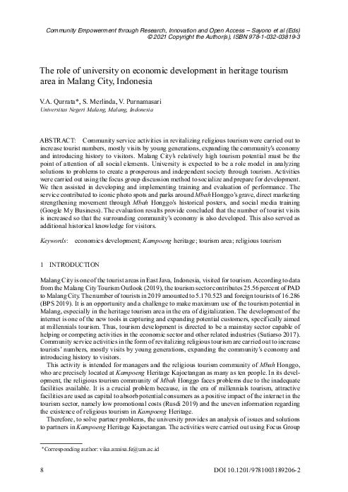 (PDF) The role of university on economic development in heritage ...