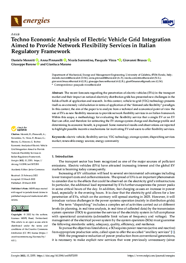 (PDF) Techno Economic Analysis of Electric Vehicle Grid Integration ...