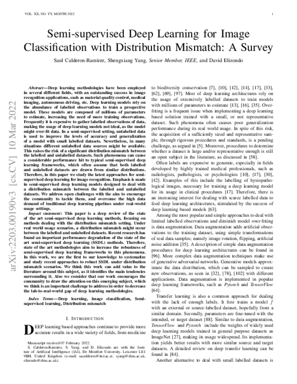 (PDF) Semi-Supervised Deep Learning for Image Classification With ...