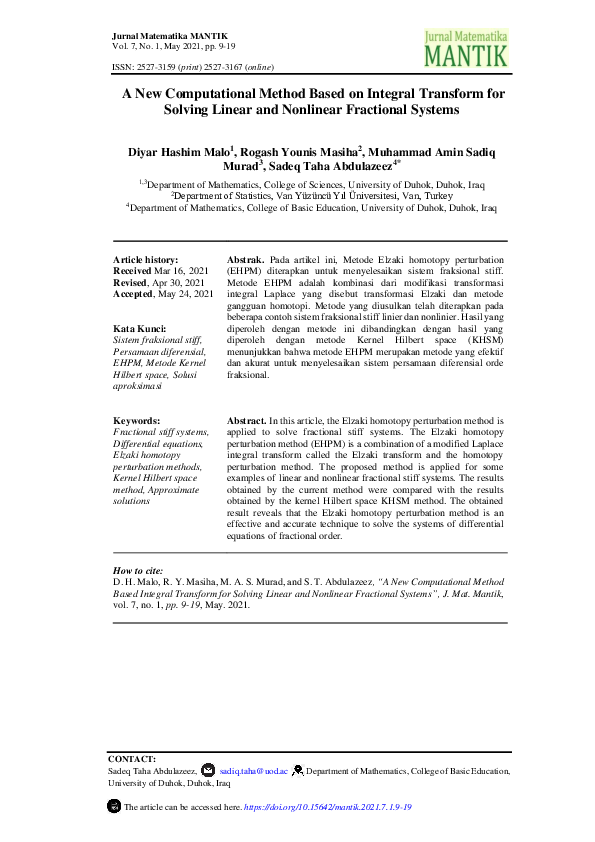(PDF) A New Computational Method Based on Integral Transform for ...