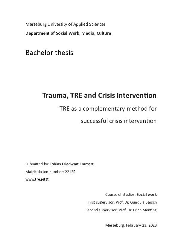 (PDF) TRE as a complementary method for successful crisis intervention ...