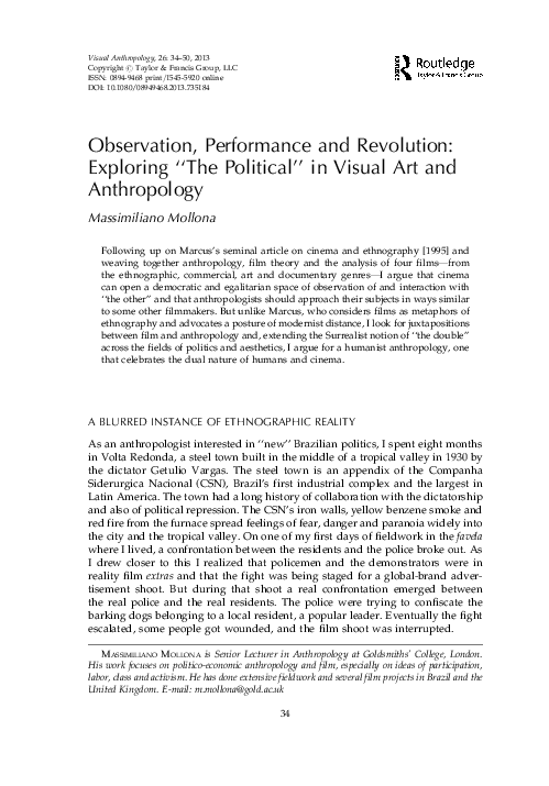 (PDF) Observation, Performance and Revolution: Exploring “The Political ...