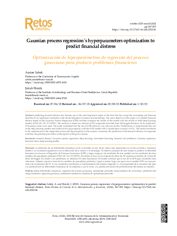 (PDF) Gaussian process regression´s hyperparameters optimization to ...