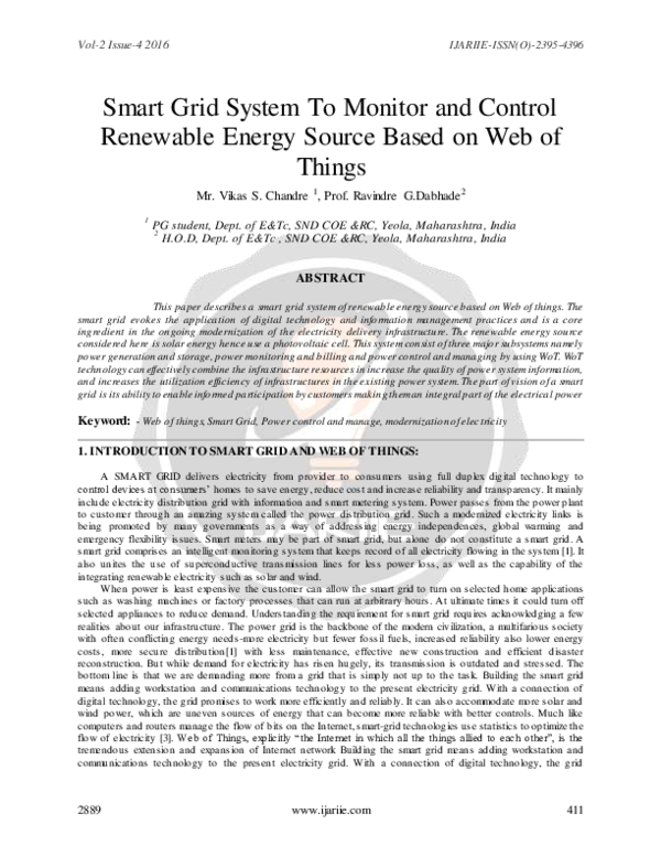 (PDF) Smart Grid System To Monitor and Control Renewable Energy Source ...
