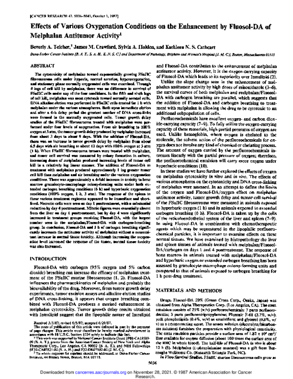 (PDF) Effects of various oxygenation conditions on the enhancement by ...