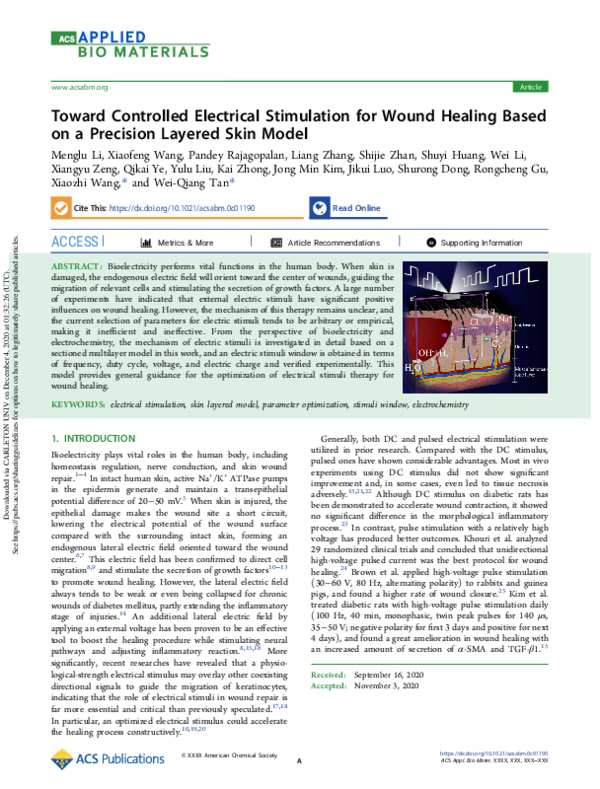 (PDF) Toward Controlled Electrical Stimulation for Wound Healing Based ...