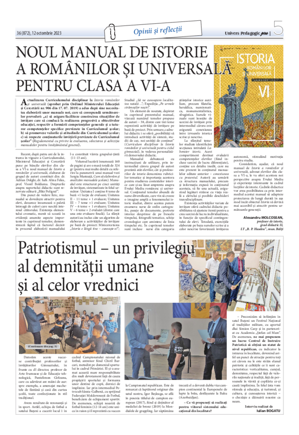 (PDF) Noul manual de istorie pentru clasa a VI-a