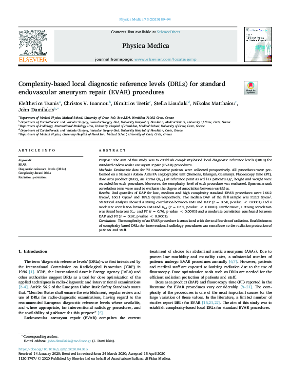 (PDF) Complexity-based local diagnostic reference levels (DRLs) for ...