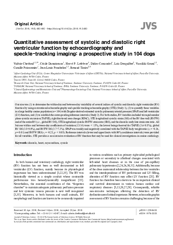 (PDF) Quantitative assessment of systolic and diastolic right ...