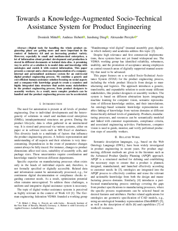 (PDF) Towards a Knowledge-Augmented Socio-Technical Assistance System ...