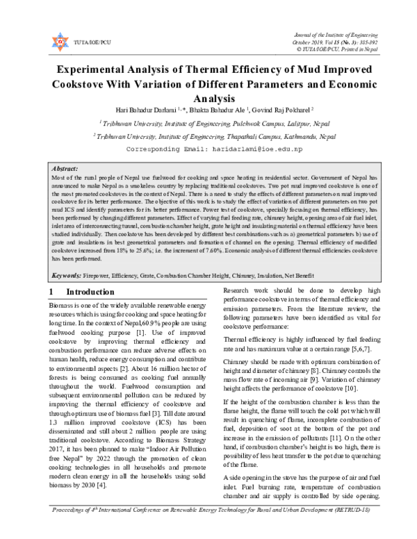 (PDF) Experimental analysis of Thermal Efficiency of functionalized ...