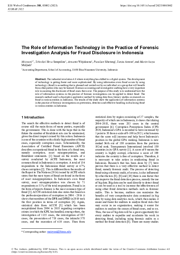 (PDF) The Role of Information Technology in the Practice of Forensic ...