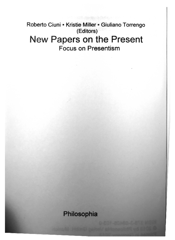 (PDF) Presentism and Grounding Past Truths