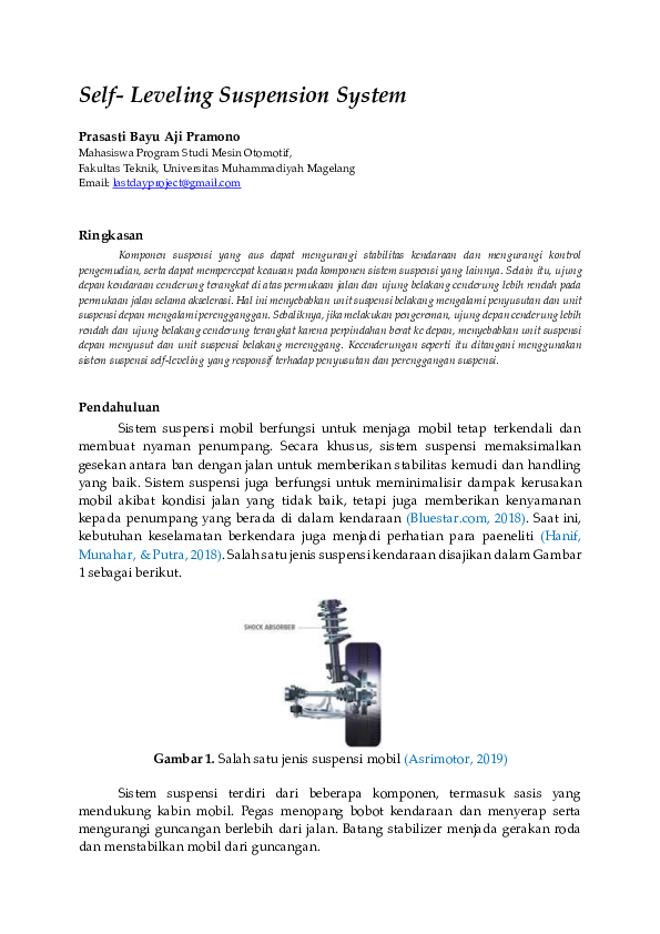 (PDF) Self Leveling Suspension System Prasasti Bayu Aji Pramono