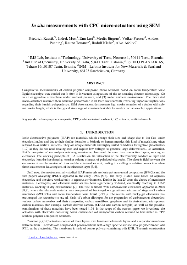 (PDF) In situmeasurements with CPC micro-actuators using SEM