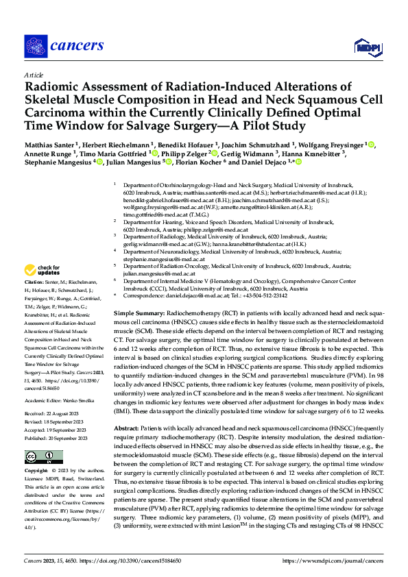 (PDF) Radiomic Assessment of Radiation-Induced Alterations of Skeletal ...