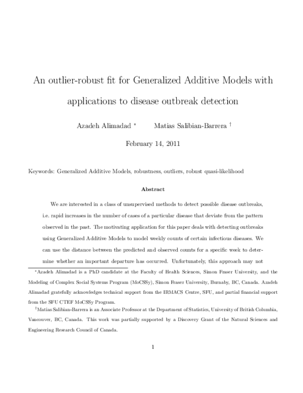 (PDF) An outlier-robust t for Generalized Additive Models with ...