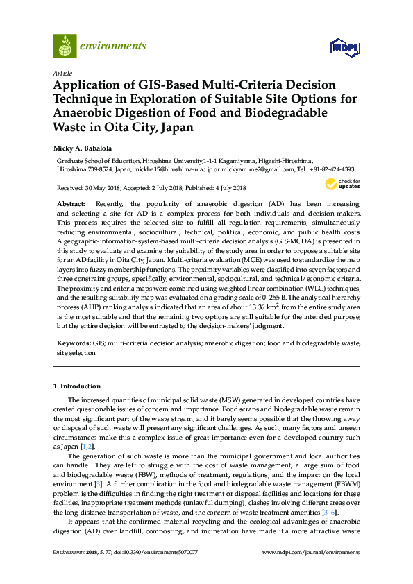 (PDF) Application of the GIS based multi-criteria decision analysis and ...