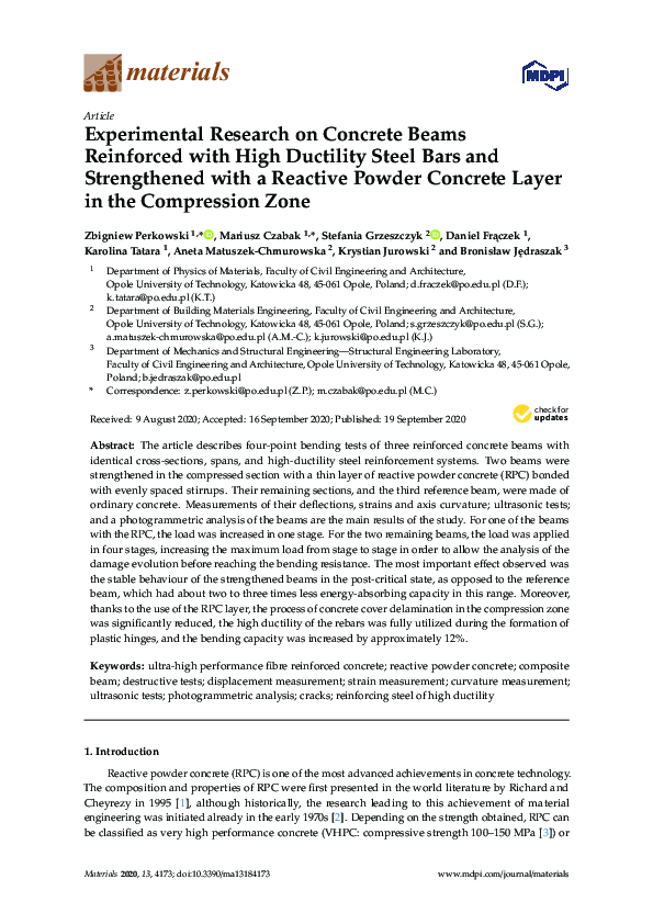 (PDF) Experimental Research on Concrete Beams Reinforced with High ...