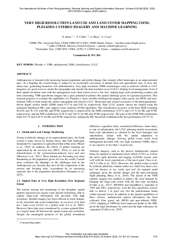 (PDF) Very High Resolution Land Use and Land Cover Mapping Using ...