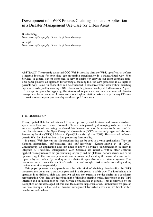 (PDF) Development of a WPS Process Chaining Tool and Application in a ...
