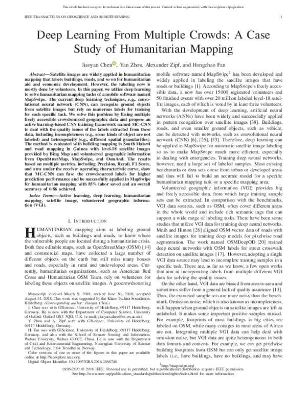 (PDF) Deep Learning From Multiple Crowds: A Case Study of Humanitarian ...