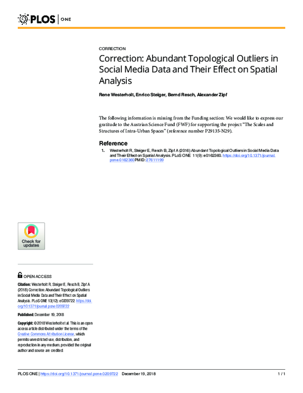 (PDF) Correction: Abundant Topological Outliers in Social Media Data ...