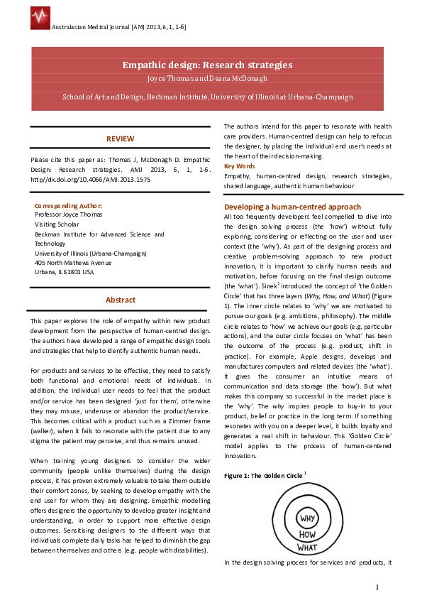 Picture of (PDF) Empathic Design Research Strategies