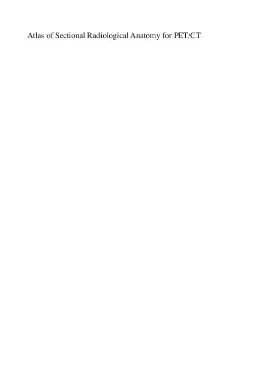 (PDF) Atlas of Sectional Radiological Anatomy for PET/CT