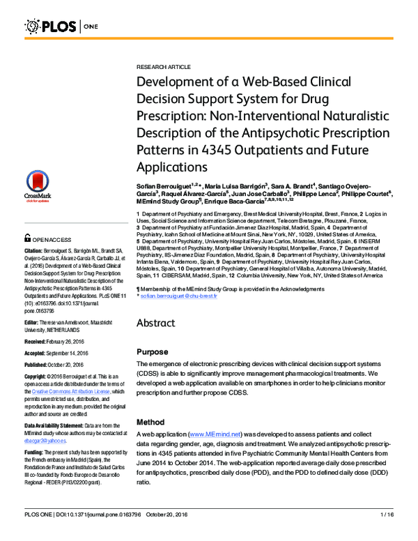 (PDF) Development of a Web-Based Clinical Decision Support System for ...