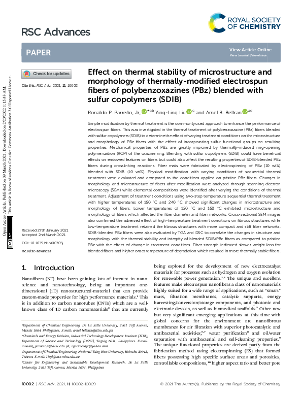 (PDF) Effect on thermal stability of microstructure and morphology of ...